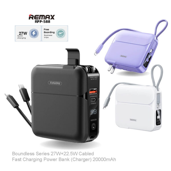 Pin Sạc Dự Phòng Remax RPP-553 20000mAh – Đa Năng 3in1, Sạc Nhanh, Tiện Dụng