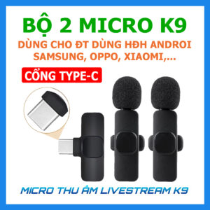 Micro Thu Âm K9 Pro 2 Mic Cổng Type-C Cho Điện Thoại Androi - Giải Pháp Ghi Âm Chuyên Nghiệp, Chống Ồn Hiệu Quả