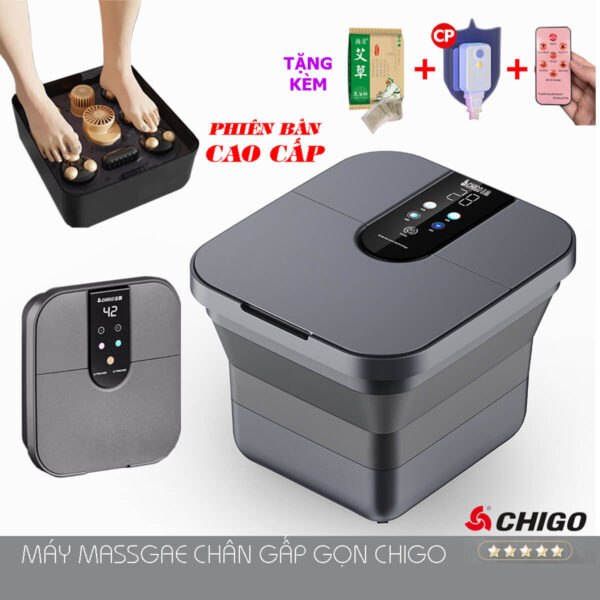 Máy Ngâm Chân CHIGO – Massage Hồng Ngoại, Sục Khí, Gấp Gọn Tiện Lợi