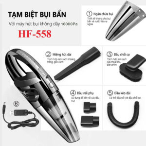 Máy hút bụi không dây mini SMART KF-558 — Giải pháp dọn dẹp nhanh cho ô tô & giường nệm!