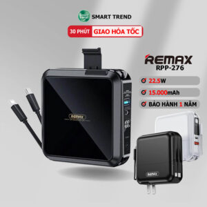 Pin Sạc Dự Phòng Remax RPP-276 15000mAh: Sạc Nhanh, Tích Hợp Cáp, AC Sạc Trực Tiếp - Đẳng Cấp Công Nghệ