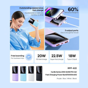 sac du phong remax rpp 622 10000mah 22 5w 12